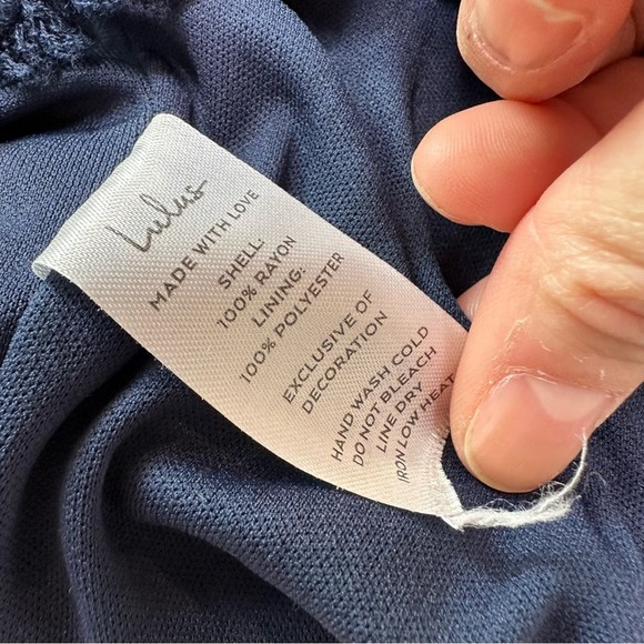 Lulus Sheath Dress Womens Knee Length Short Sleeve Lightweight Blue Large - Picture 3 of 13